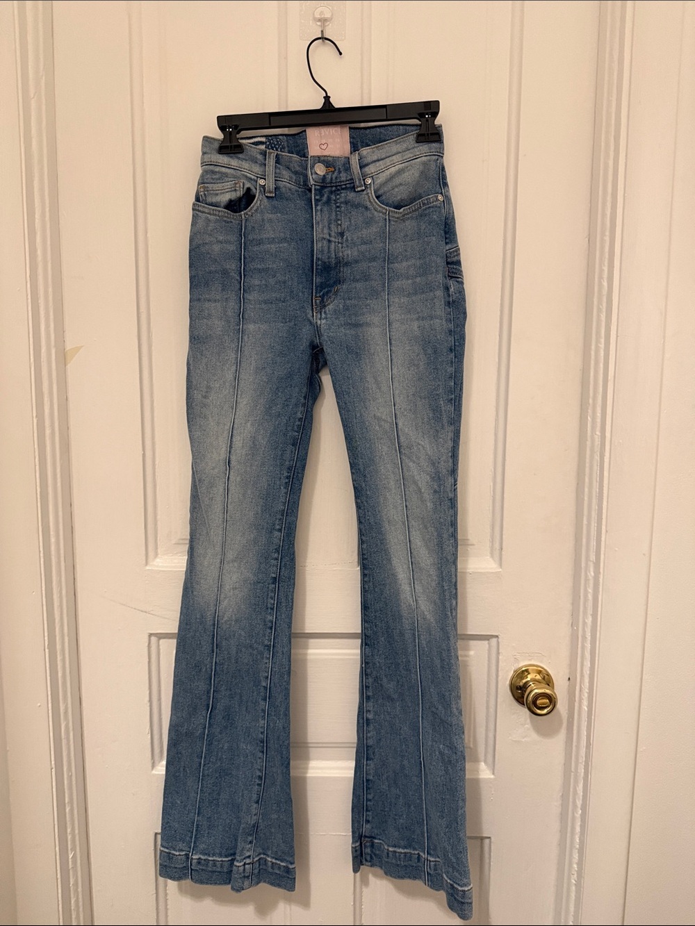 Revice Denim Venus Flares, High-Rise Jeans w/ Star Detail